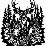 Deer Family CNC Art Image