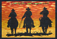 three horsemen fabric pattern