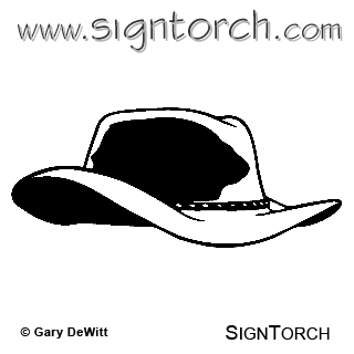 Cowboy Hat 3 = : SignTorch, DXF SVG CNC Plasma Router Laser Art