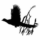 (image for) Pheasant Flying cnc art sample